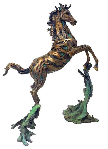 Nano Lopez Art title Large Apocalypto Horse 18.5x13.5X8/220