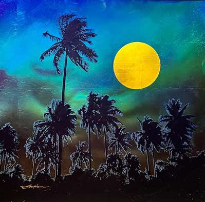 Patrick GuytonArt titleSunset Palms G 24X24 33X33F