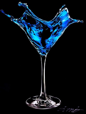 Mini Martini Blue 16X12