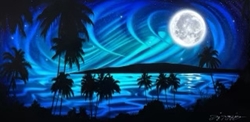 Chris DeRubeisArt title5 Panel Epic Maui Night Elegant 44x72