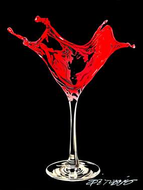 Mini Martini Splash Red 16x12